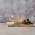 Large Hobnail Glass Bowl | Apricot Chiffon | Decorative Dish