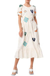 Liz Short Sleeve Cotton Midi Dress