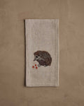 Hedgehog with Mushrooms Tea Towel