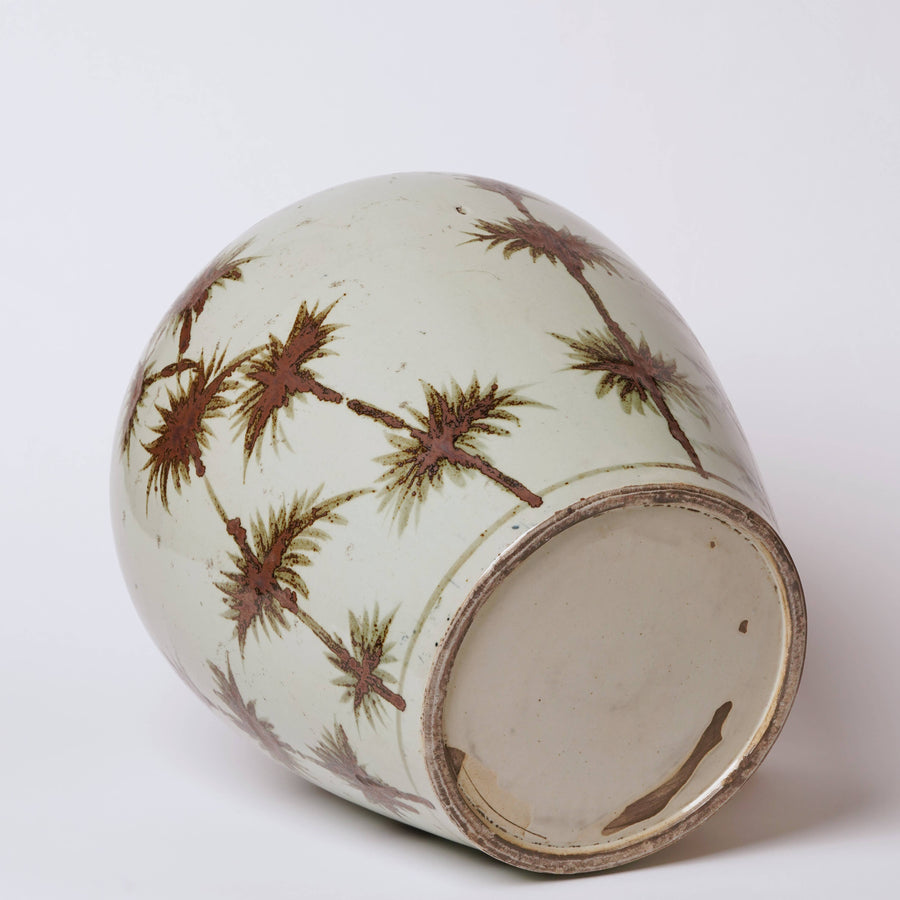 Rustic Copper Glazed Porcelain Bamboo Jar