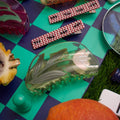 Lotus Flower Hair Claw in Clear Green Acetate