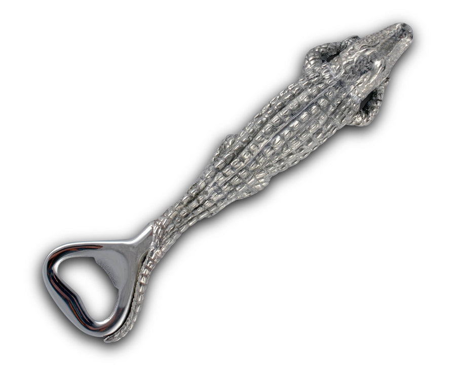 Pewter Alligator Handle Bottle Opener
