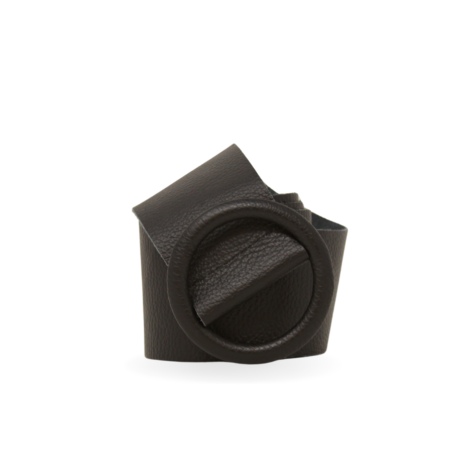 CINT-06 CIRCULAR BUCKLE LEATHER BELT