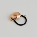 Large Pebble-Shaped Metal Hair Tie | Gold