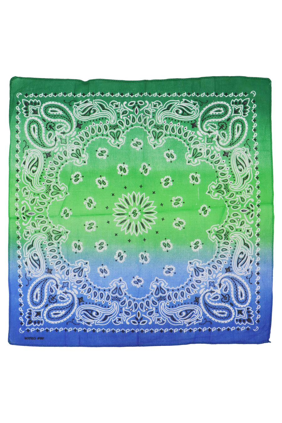 Paisley Vibrant Ombre Gradient Cotton Bandana