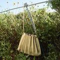 Carrie Avocado Pleated Vegan Leather Shoulder Bag