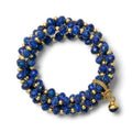 Glittering Lapis + Gold Sally Stack Bracelet