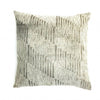 Shibori Feather Stripe Gray Pillow - 24 x 24