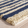 Calder Stripe Navy Woven Jute Rug