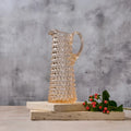 Tall Hobnail Jug | Apricot Chiffon | 1.2L | Bohemia Crystal