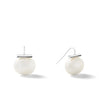 Sterling Large Pebble Pearl Earring
