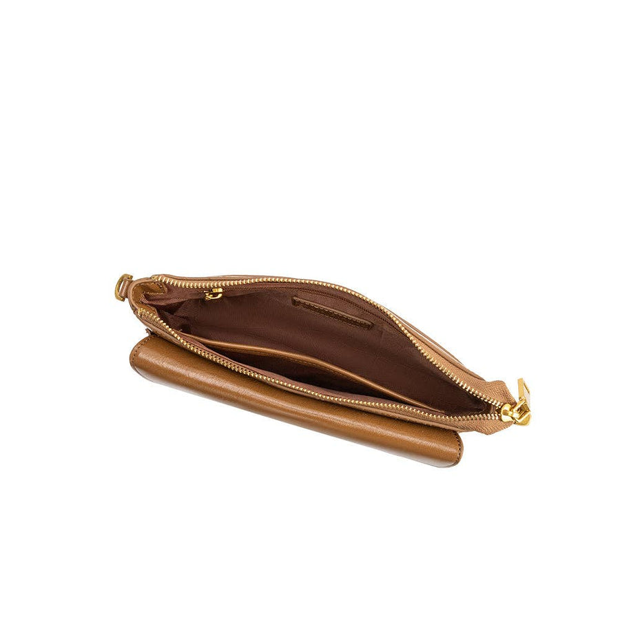 Aria Mocha Recycled Vegan Shoulder Bag