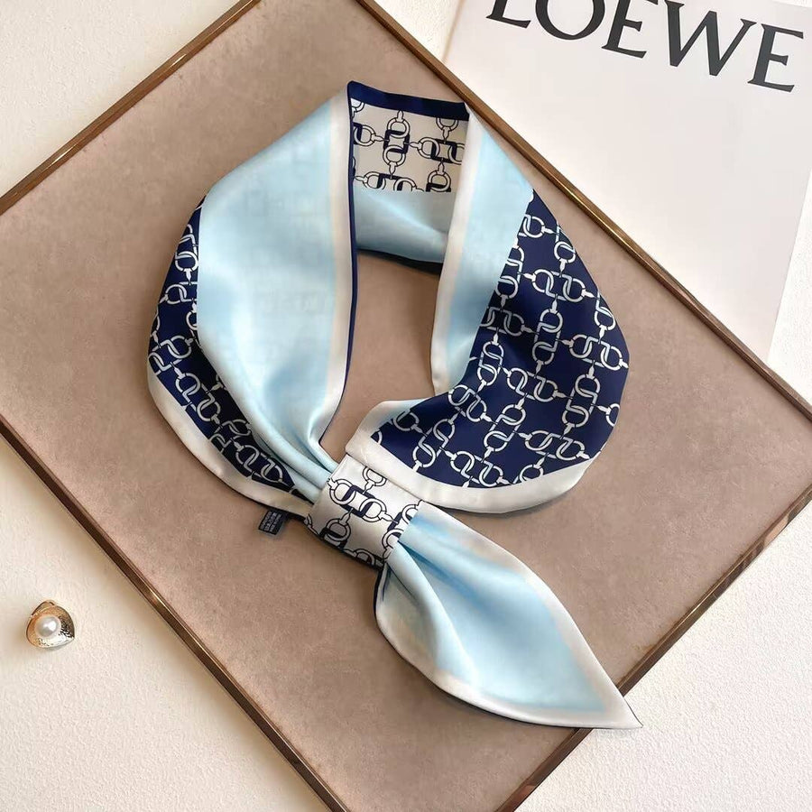 Blue / Aqua Chains Loop Scarf