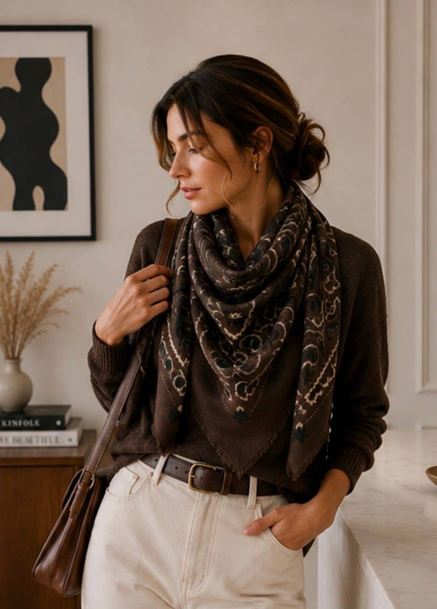 K21 Large Woolen Square Bandana