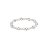 Sincerity Pattern 4mm Pearl Bead Bracelet - 6mm Sterling