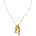 Duo Sardina necklace - two articulated fish