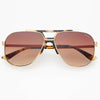 Logan Acetate Aviator Unisex Sunglasses - Tortoise/Brown