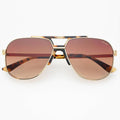 Logan Acetate Aviator Unisex Sunglasses - Tortoise/Brown