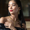 Golden Laurel Dangle Earrings - Gold