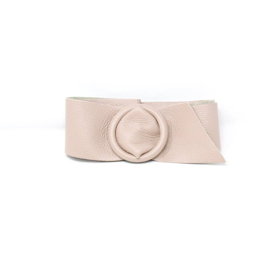 CINT-06 CIRCULAR BUCKLE LEATHER BELT