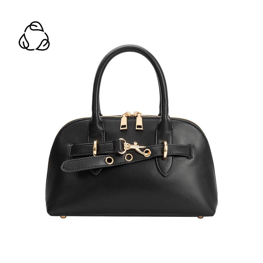 Rue Black Recycled Vegan Top Handle Bag