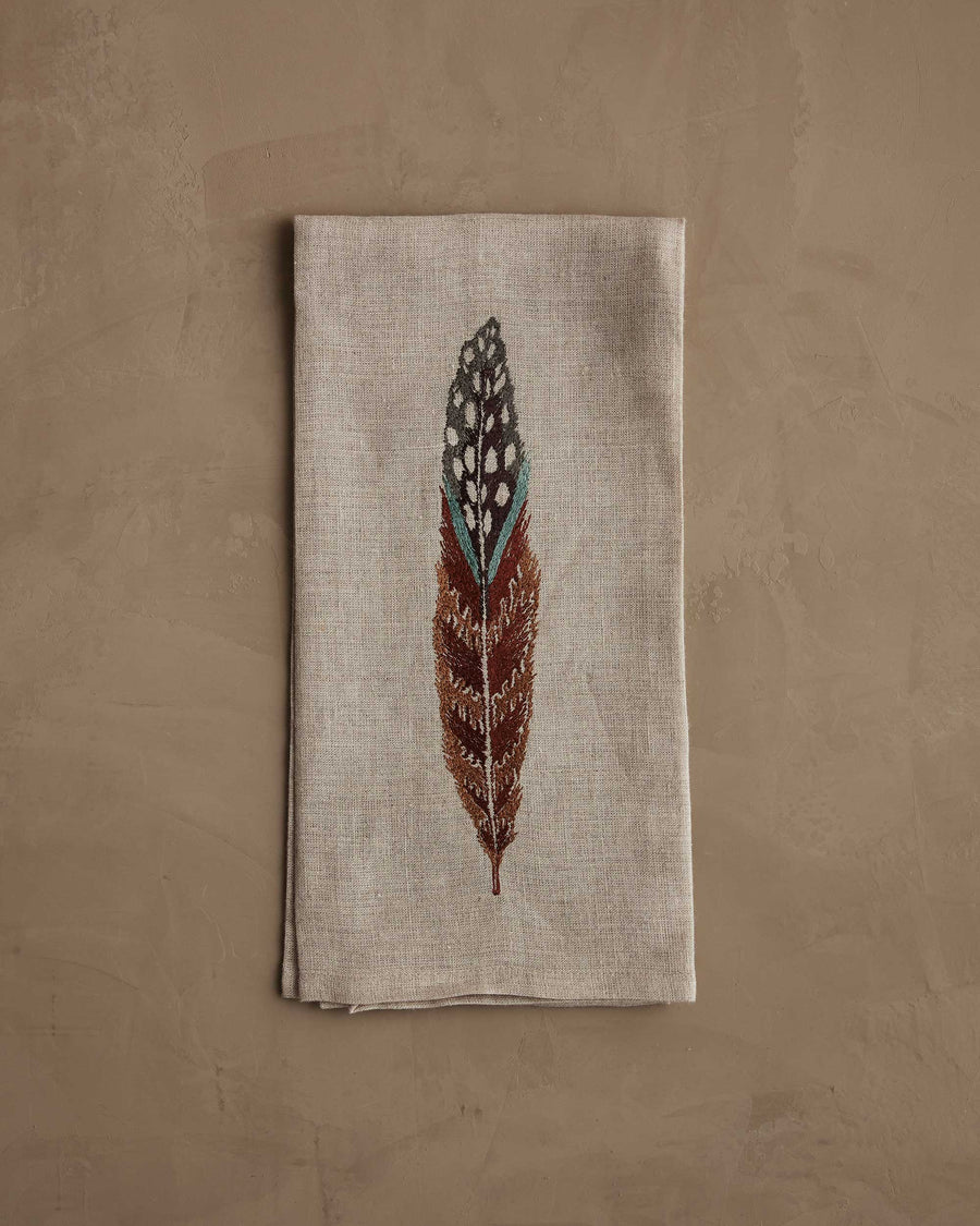 Fowl Feather Tea Towel
