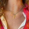 Loura Gold-Plated Amazonite and Fish Necklace