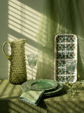 Tall Hobnail Jug | Moss Green | 1.2L | Bohemia Crystal