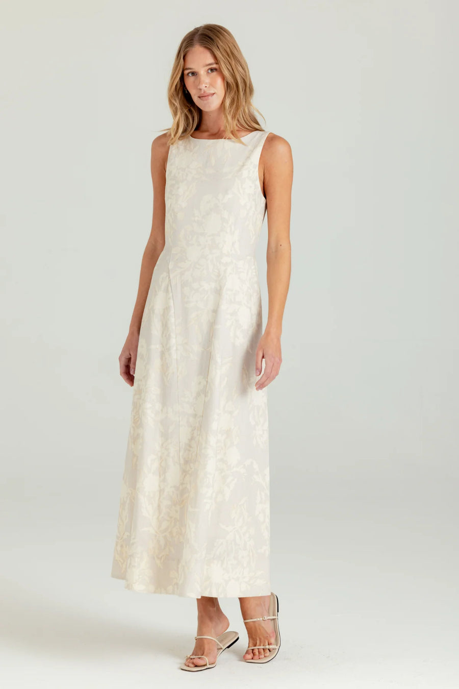 Linen Floret Parke Dress