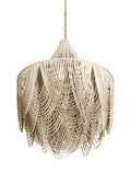 Whisper Crown Chandelier - Cream Stone Leather