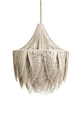 Whisper Crown Chandelier - Cream Stone Leather