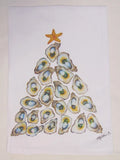 Watercolor Oyster Shell Tree (Limited Ed.) Kitchen Flour Sack Towel
