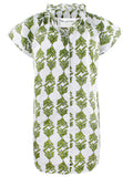 Jenny Dress - Green Palmetto