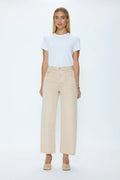 Tate Crop High Rise Bowed Wide Leg