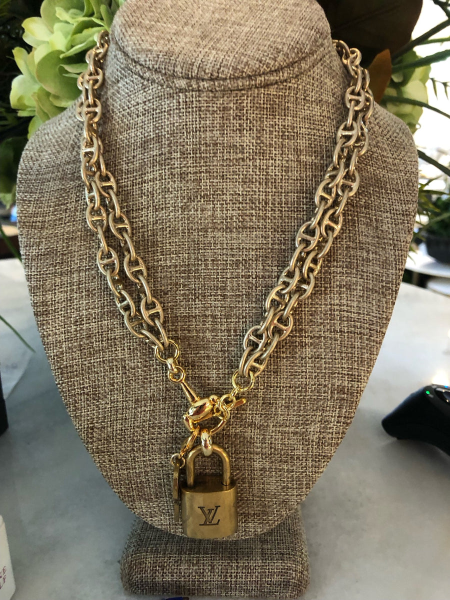 Long Equestrian Lock Necklace