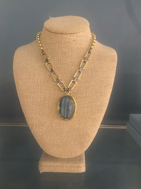 Cabochon Labradorite Necklace