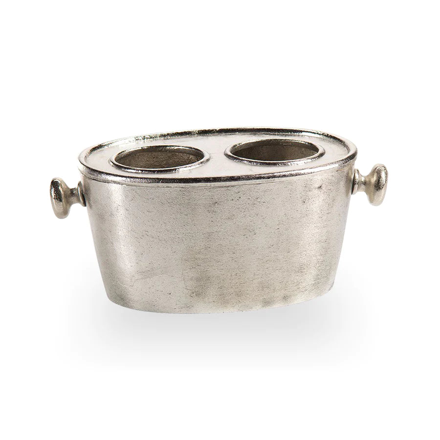 Raw Aluminum Two Bottle Wine