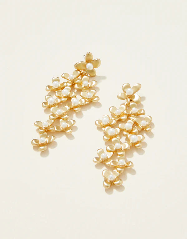 Dripping In Flowers Pearl Earrings