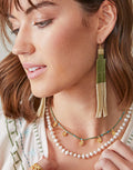 Bitty Bead Earrings - Skyscraper Sage