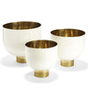 Decorative White Bowls w/Gold Base