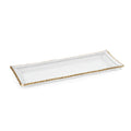 Clear Textured Rectangular Glass Tray