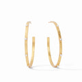 Crescent Stone Hoop Pearl