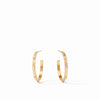 Crescent Pearl Hoop Earrings