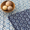 Denim Rag Diamond Ivory Woven Cotton Rug