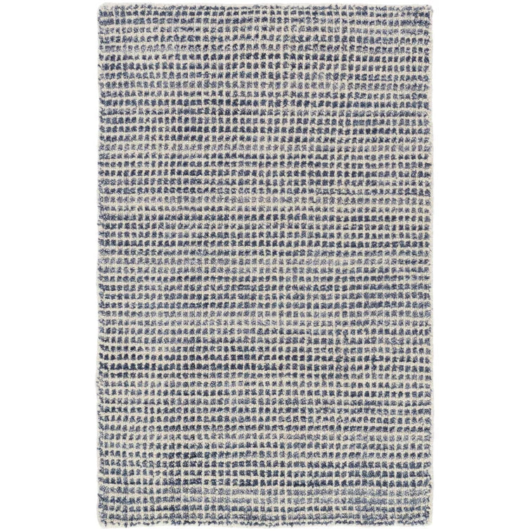 Homer Blue Loom Knotted Wool/ Viscose Rug