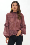 Ruffle Sleeve Blouse