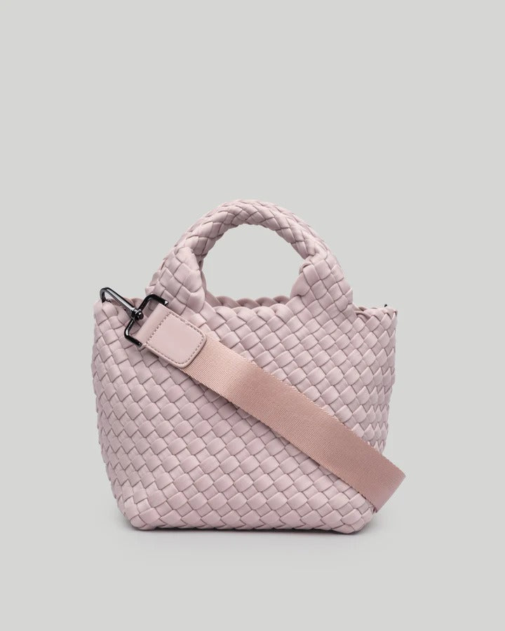 St. Barths Mini Solid Ecru Woven Handbag