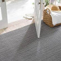 Herringbone Shale & White Indoor/ Outdoor Rug