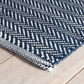 Herringbone Indigo & White Indoor/ Outdoor Rug