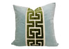 Greek Key Velvet Pillow